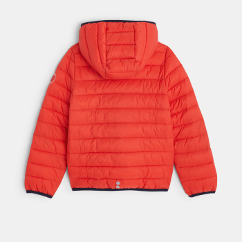 جاكيت منفوخ خفيف ودافئ باللون الأحمر للفتيان